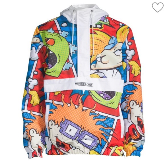 MEMBERS ONLY Graphic Hooded Windbreaker Pop Art Rugrat Design Size Small NWT🔥 - Picture 3 of 8